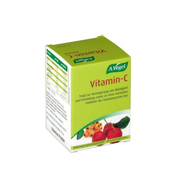 Φωτογραφία προϊόντος: A. Vogel A.Vogel Vitamin C Natural Βιολογικη 100% Απο Φρεσκια Ασερολα, 40 ταμπλέτες