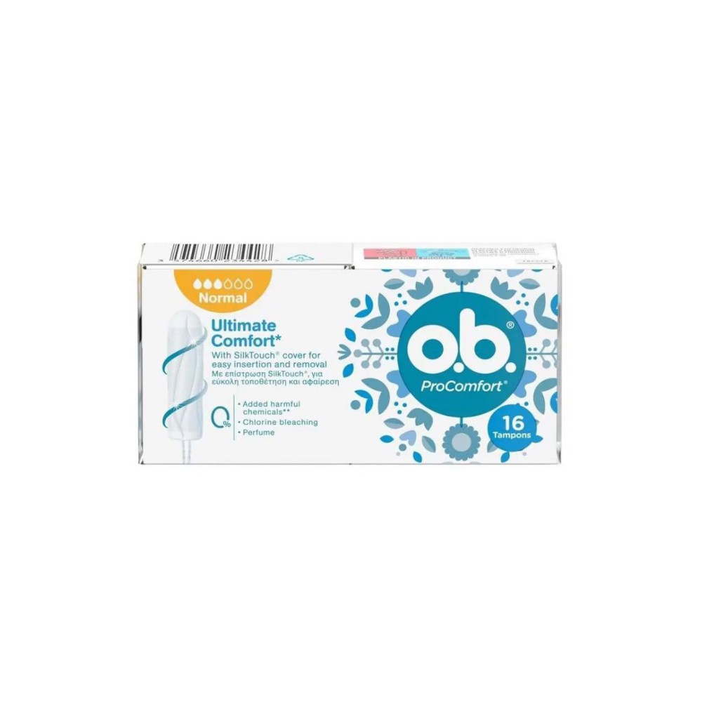 Φωτογραφία προϊόντος: O.B. OB ProComfort Normal Ταμπόν Μεσαίας Ροής 16 τεμάχια