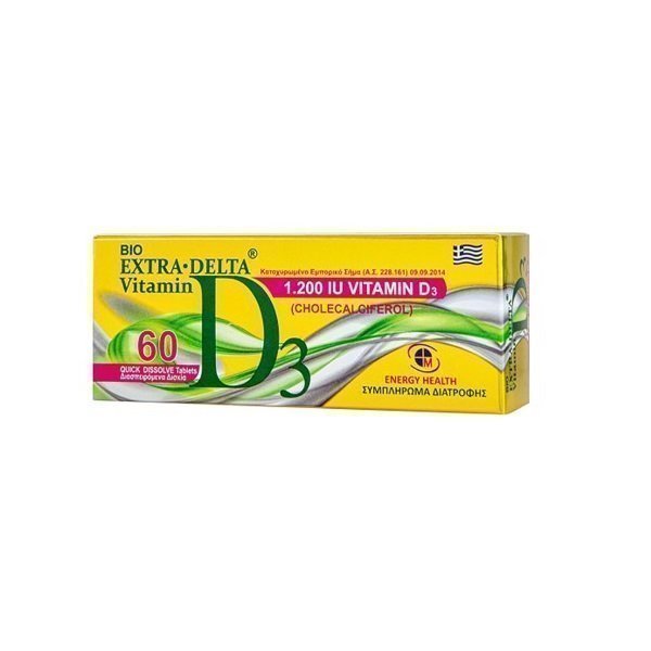 Φωτογραφία προϊόντος: Medichrom Extra Delta Vitamin D3 1200IU Συμπλήρωμα με Βιταμίνη D3 60 διασπειρόμενα δισκία