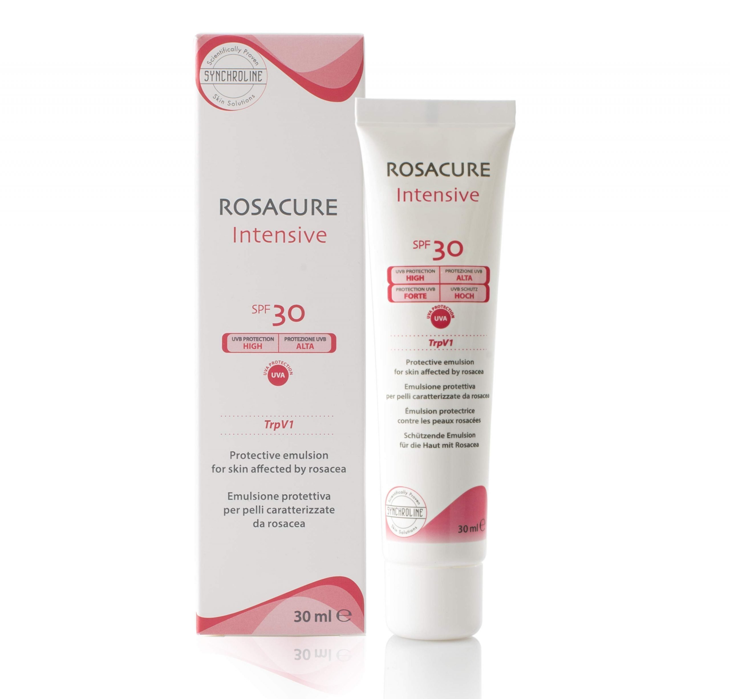Φωτογραφία προϊόντος: Synchroline Rosacure Intensive Face Cream SPF30, Απαλή και Ελαφριά Κρέμα για Επιδερμίδες που Πάσχουν από Ερυθρότητα, 30ml