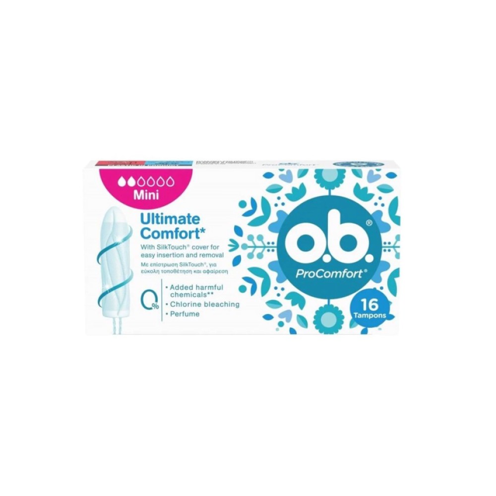 Φωτογραφία προϊόντος: O.B. OB ProComfort Mini Ταμπόν Μικρής Ροής – 16 τεμάχια