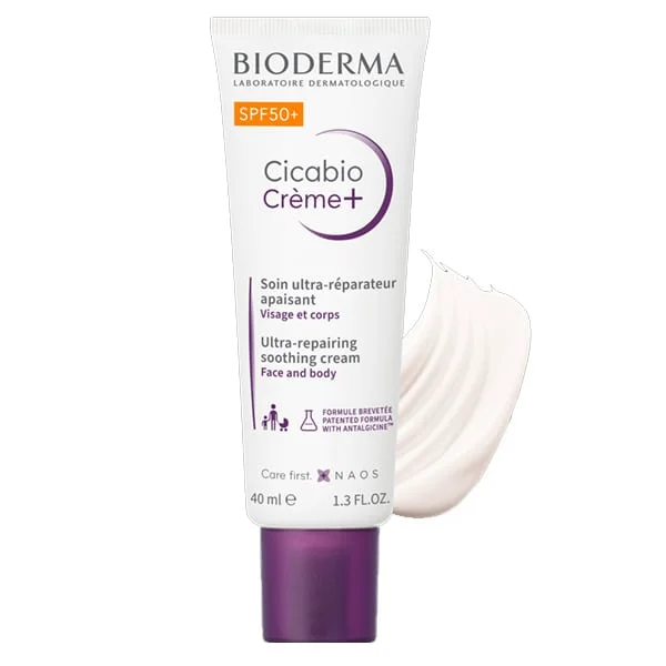 Φωτογραφία προϊόντος: Bioderma Cicabio Creme+ Καταπραϋντική Κρέμα Ανάπλασης με Πολύ Υψηλή Αντηλιακή Προστασία SPF50+ 40ml