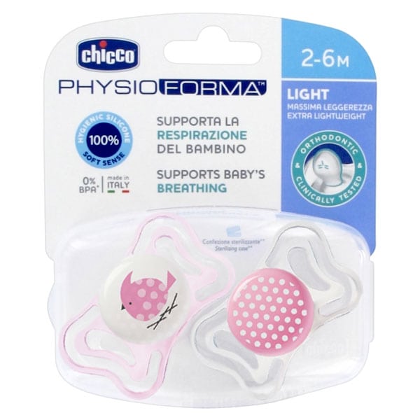Φωτογραφία προϊόντος: Chicco Πιπίλες Σιλικόνης Physio Forma Light 2-6 Μηνών (ρόζ και μώβ) 2 τμχ