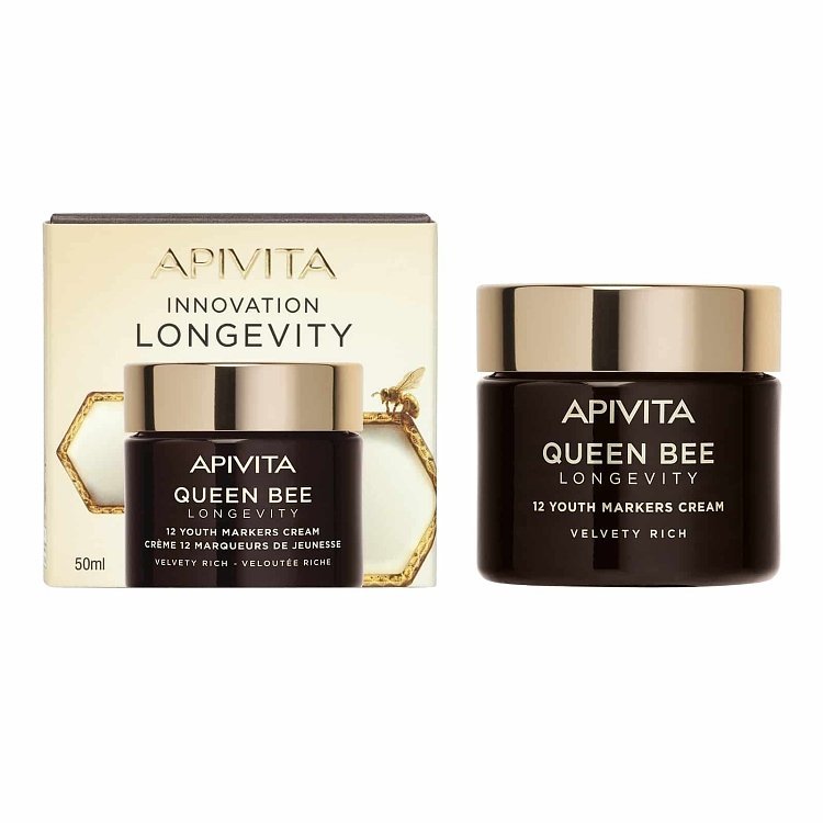 Φωτογραφία προϊόντος: Apivita Queen Bee Longevity Rich Αντιγηραντική Κρέμα Προσώπου Ημέρας κατά των Πανάδων με Πεπτίδια 50ml