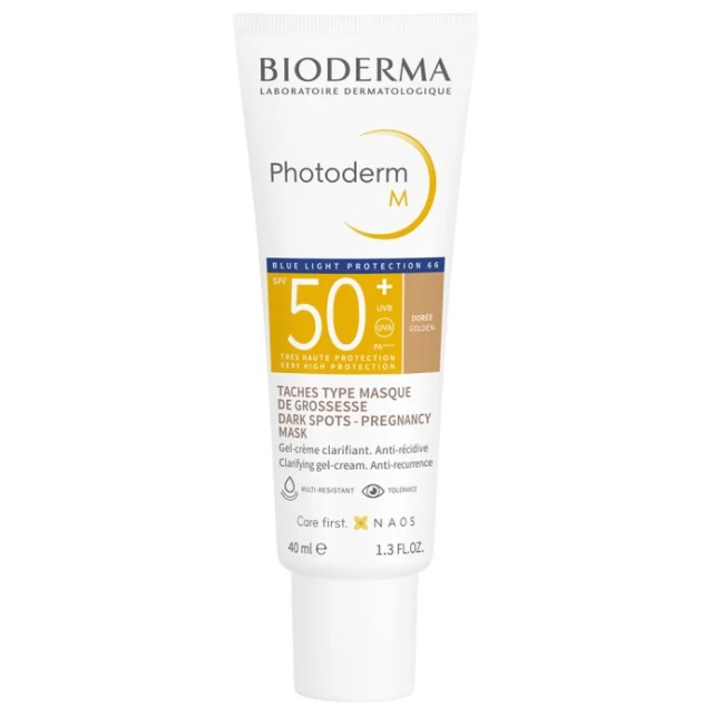 Φωτογραφία προϊόντος: Bioderma Photoderm M Αντηλιακή Κρέμα Προσώπου Με Χρώμα Golden Για Το Ευαίσθητο Δέρμα Με Σημάδια Υπερμελάγχρωσης SPF 50+ 40ml
