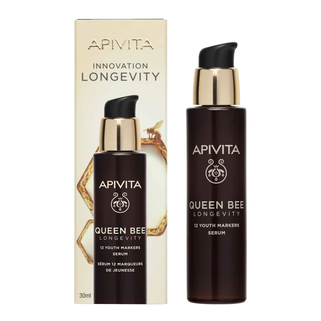 Φωτογραφία προϊόντος: Apivita Queen Bee Longevity Αντιγηραντικό Serum Προσώπου με Πεπτίδια για Σύσφιξη & Πανάδες 30ml