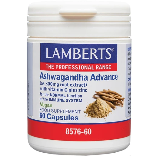 Φωτογραφία προϊόντος: Lamberts Ashwagandha Advance Συμπλήρωμα Διατροφής για Ενίσχυση του Ανοσοποιητικού 60 κάψουλες