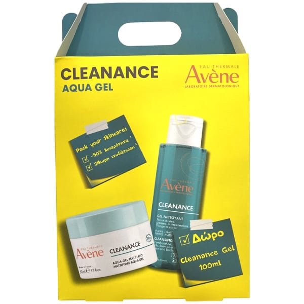 Φωτογραφία προϊόντος: Avene Cleanance Aqua Gel Cream Ενυδατική για Δέρμα Μεικτό προς Λιπαρό 50ml & Cleanance Gel Καθαρισμού Προσώπου 100ml