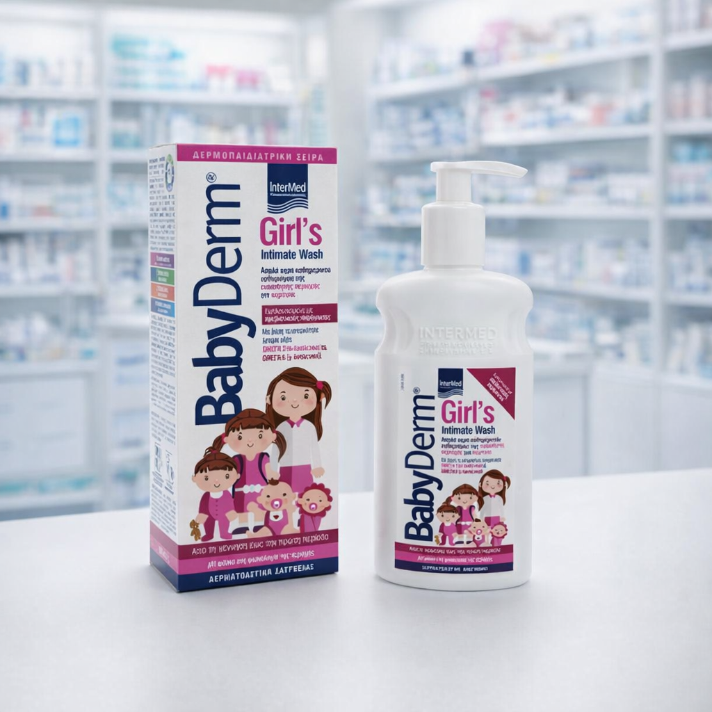 Φωτογραφία προϊόντος: Intermed Euderma Babyderm Girls Intimate Καθημερινό Καθαριστικό Υγρό για την Ευαίσθητη Περιοχή των Κοριτσιών 250ml