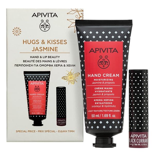 Φωτογραφία προϊόντος: Apivita Promo Hugs & Kisses Jasmin Κρέμα Χεριών Ενυδάτωσης (50ml) & Balm Χειλιών (4.4gr)