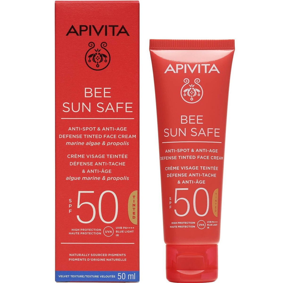 Φωτογραφία προϊόντος: Apivita Bee Sun Safe Κρέμα Προσώπου κατά των Πανάδων & των Ρυτίδων με Χρώμα SPF50 50ml