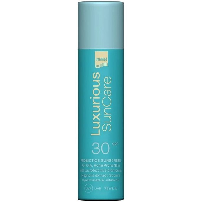 Φωτογραφία προϊόντος: Intermed Ιntermed Luxurious Sun Care Probiotics Fluid SPF30 Αντηλιακή Κρέμα Προσώπου με Προβιοτικά, 75ml