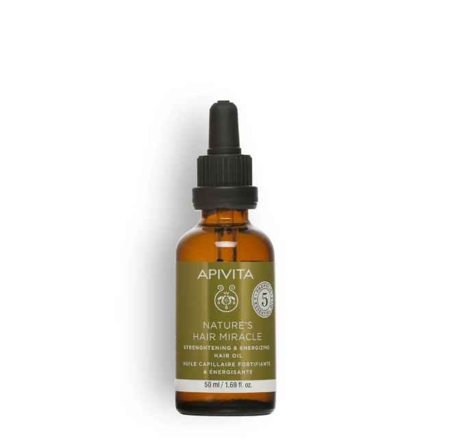 Φωτογραφία προϊόντος: Apivita Nature's Hair Miracle Λάδι Ενδυνάμωσης & Τόνωσης για τα Μαλλιά με Πρόπολη & 5 Αιθέρια Έλαια 50ml