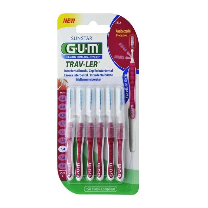 Φωτογραφία προϊόντος: Gum Trav-ler Interdental Brush-Μεσοδόντιο Βουρτσάκι 1.4mm (6 τεμ)