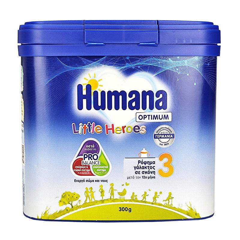 Φωτογραφία προϊόντος: Humana Optimum 3 Little Heroes Γάλα σε Σκόνη για 12m+ 300gr