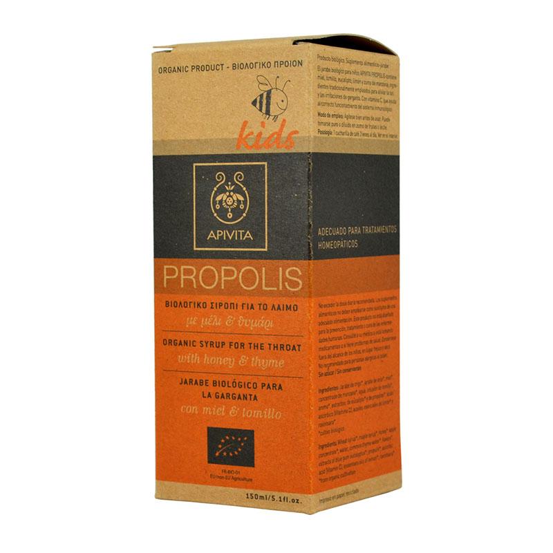 Φωτογραφία προϊόντος: Apivita Propolis Kids Παιδικό Βιολογικό Σιρόπι για το Λαιμό με Πρόπολη Μέλι & Θυμάρι 150ml