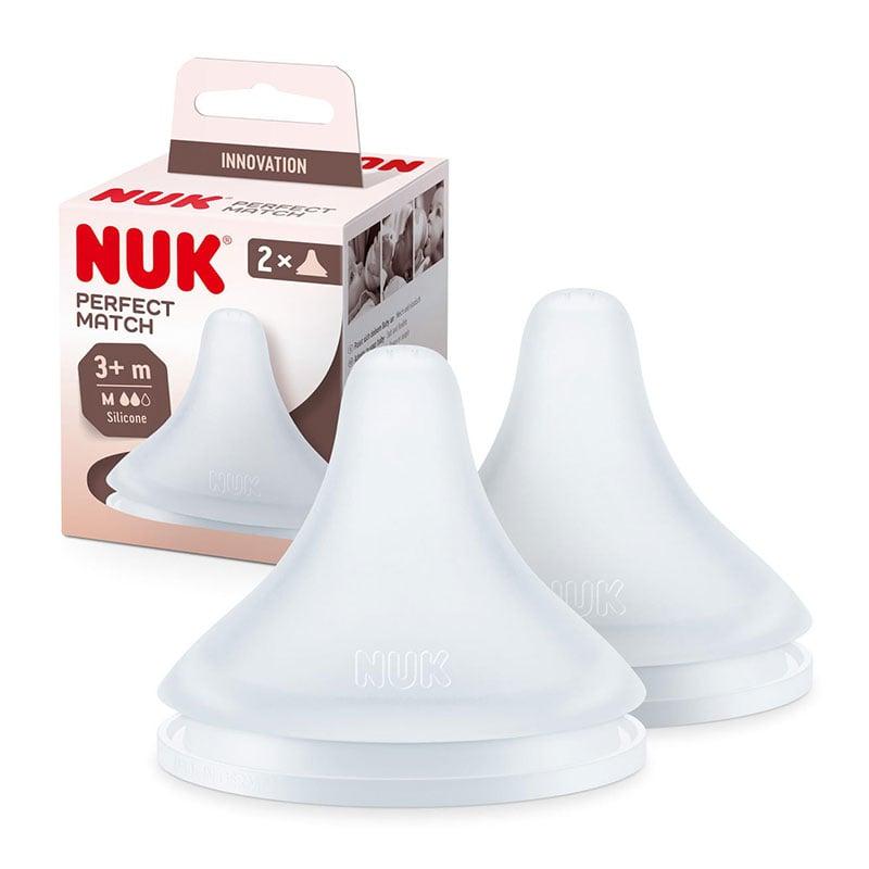 Φωτογραφία προϊόντος: Nuk Perfect Match Θηλή Μαλακής Σιλικόνης (3+m) (10.124.029) 2 τεμάχια