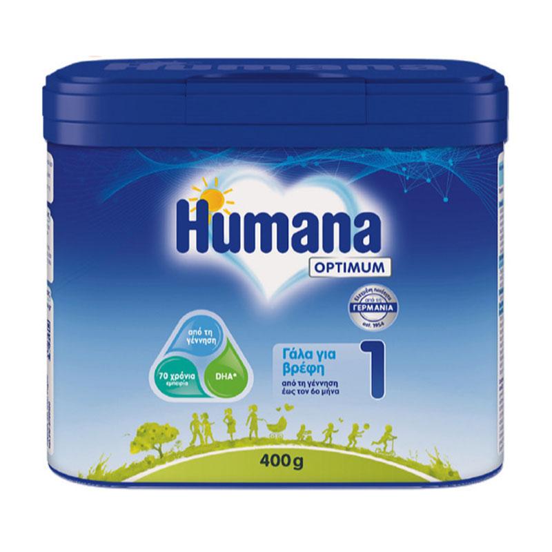 Φωτογραφία προϊόντος: Humana Optimum 1 Γάλα 1ης Βρεφικής Ηλικίας Έως Τον 6ο Μήνα 400gr
