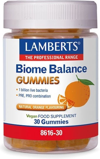 Φωτογραφία προϊόντος: Lamberts Biome Balance Gummies με Φυσική Γεύση Πορτοκάλι, 30 Gummies