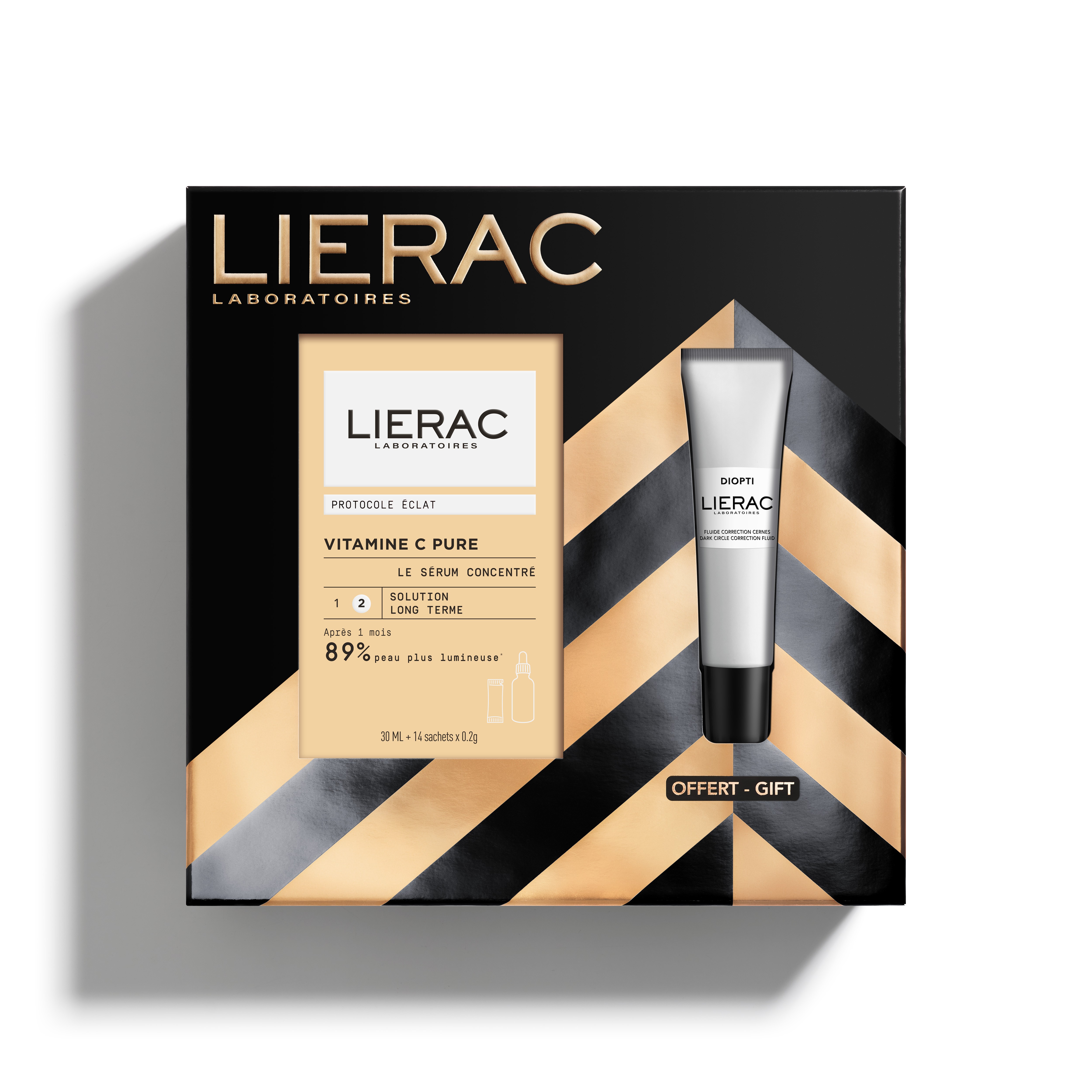 Φωτογραφία προϊόντος: Lierac Pure Vitamin C Concentrated Serum Συγκεντρωμένος Ορός Προσώπου 30 ml + Free Diopti Dark Circle Correction Fluid Λεπτόρρευστη Κρέμα Διόρθωσης Μαύρων Κύκλων 15 ml