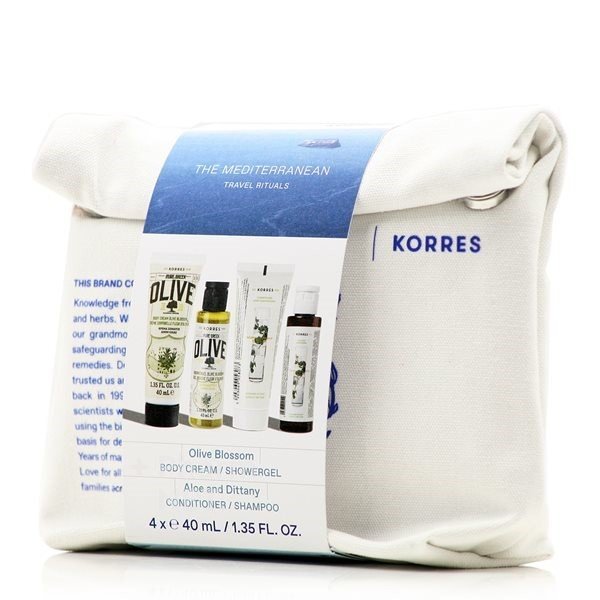 Φωτογραφία προϊόντος: Korres The Mediterranean Travel Rituals Promo Pure Greek Olive Blossom Body Cream 40ml & Olive Blossom Showergel 40ml & Aloe Shampoo 40ml & Conditioner 40ml