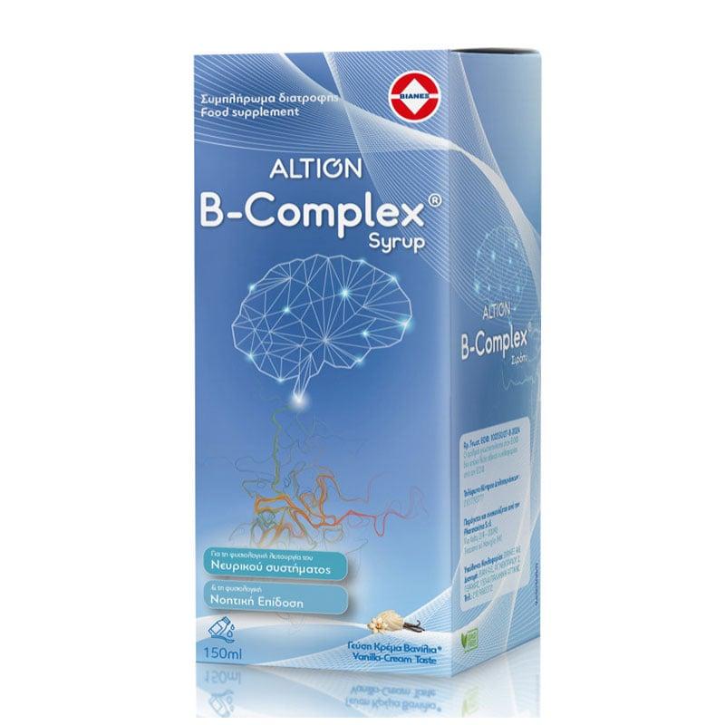 Φωτογραφία προϊόντος: Altion B-Complex Syrup για το Νευρικό Σύστημα Παιδιά & Ενήλικες 150ml