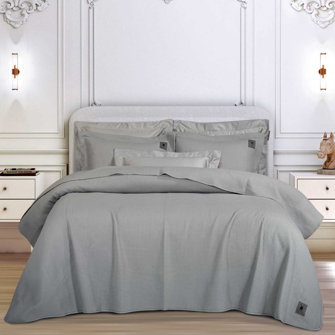 Φωτογραφία προϊόντος: G.P.C. POLO ΚΟΥΒΕΡΛΙ MICRO-SATIN KING SIZE 240x250 ESSENTIAL 3496 GREY