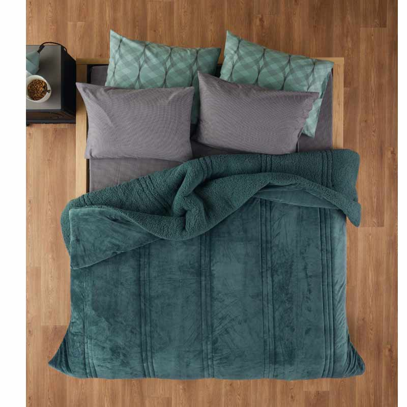 Φωτογραφία προϊόντος: KENTIA HOME ΚΟΥΒΕΡΤΟΠΑΠΛΩΜΑ NOTTURNO 0224 EMERALD GREEN 260x240