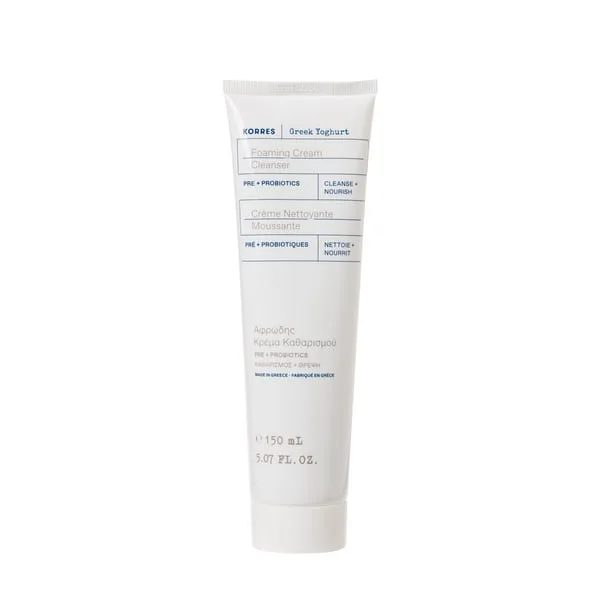 Φωτογραφία προϊόντος: KORRES Greek Yoghurt Probiotic Foaming Cream Cleanser Pre + Probiotics-Αφρώδης Κρέμα Καθαρισμού Προσώπου Ελληνικό Γιαούρτι Και Πρεβιοτικά-Πρoβιοτικά 150ML