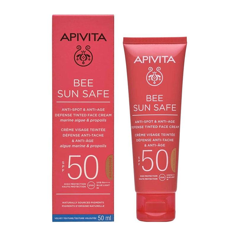 Φωτογραφία προϊόντος: APIVITA Bee Sun Safe Κατά Των Πανάδων &amp; Ρυτίδων Με Χρώμα Golden 50SPF 50ML