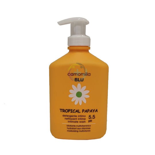 Φωτογραφία προϊόντος: CAMOMILLA BLU Tropical Papaya Intimate Wash - Tropical Papaya Υγρό Καθαρισμού ευαίσθητης περιοχής pH 5.5 300ML