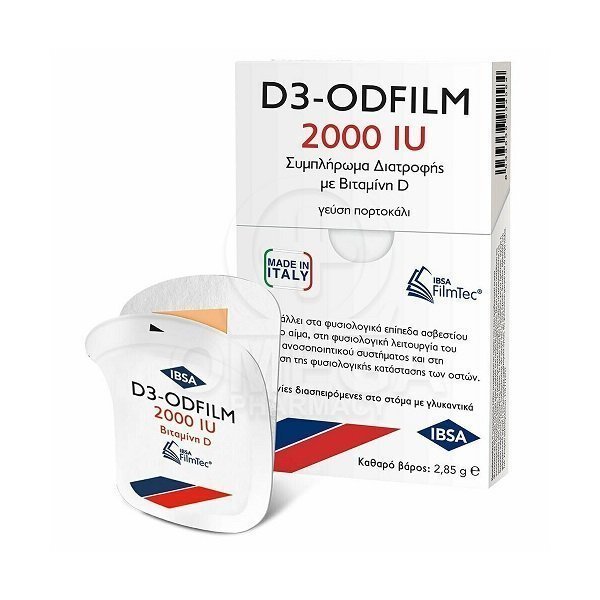 Φωτογραφία προϊόντος: Ibsa D3-Odfilm 2000iu Βιταμίνη D3 Πορτοκάλι 30 Φακελάκια