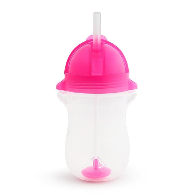 Φωτογραφία προϊόντος: Munchkin Tip & Sip Straw Cup Κύπελλο με Καλαμάκι Click Lock από 12m+ 296ml - Ροζ
