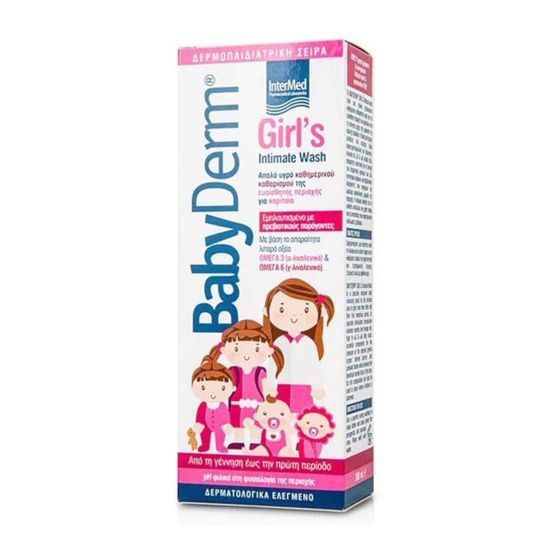 Φωτογραφία προϊόντος: Intermed Babyderm Girl's Intimate Wash Υγρό Καθαρισμού Ευαίσθητης Περιοχής 300ml