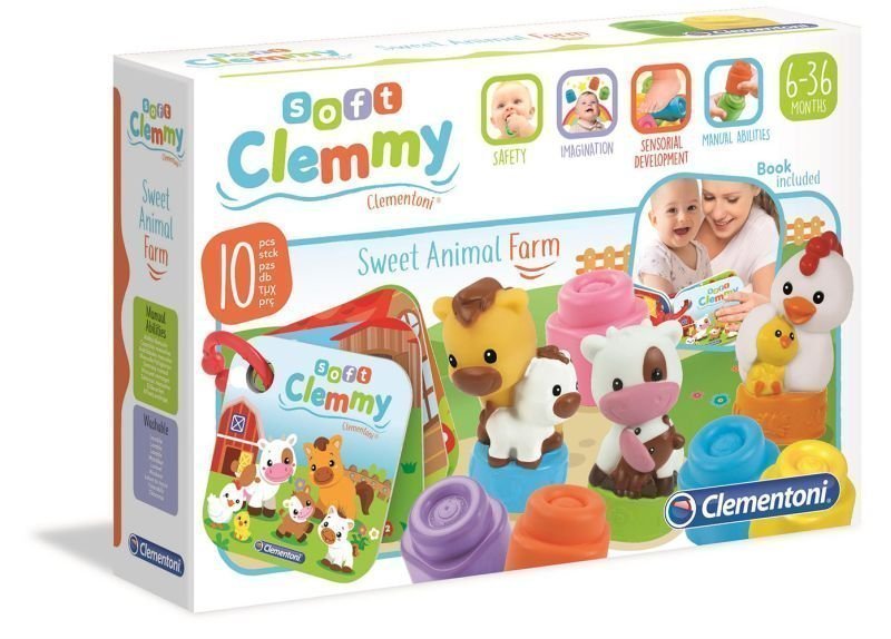 Φωτογραφία προϊόντος: Clementoni Soft Clemmy Σετ Ζωάκια Και Βιβλιαράκι Με 10 Μαλακά Premium Τουβλάκια (1033-17174)