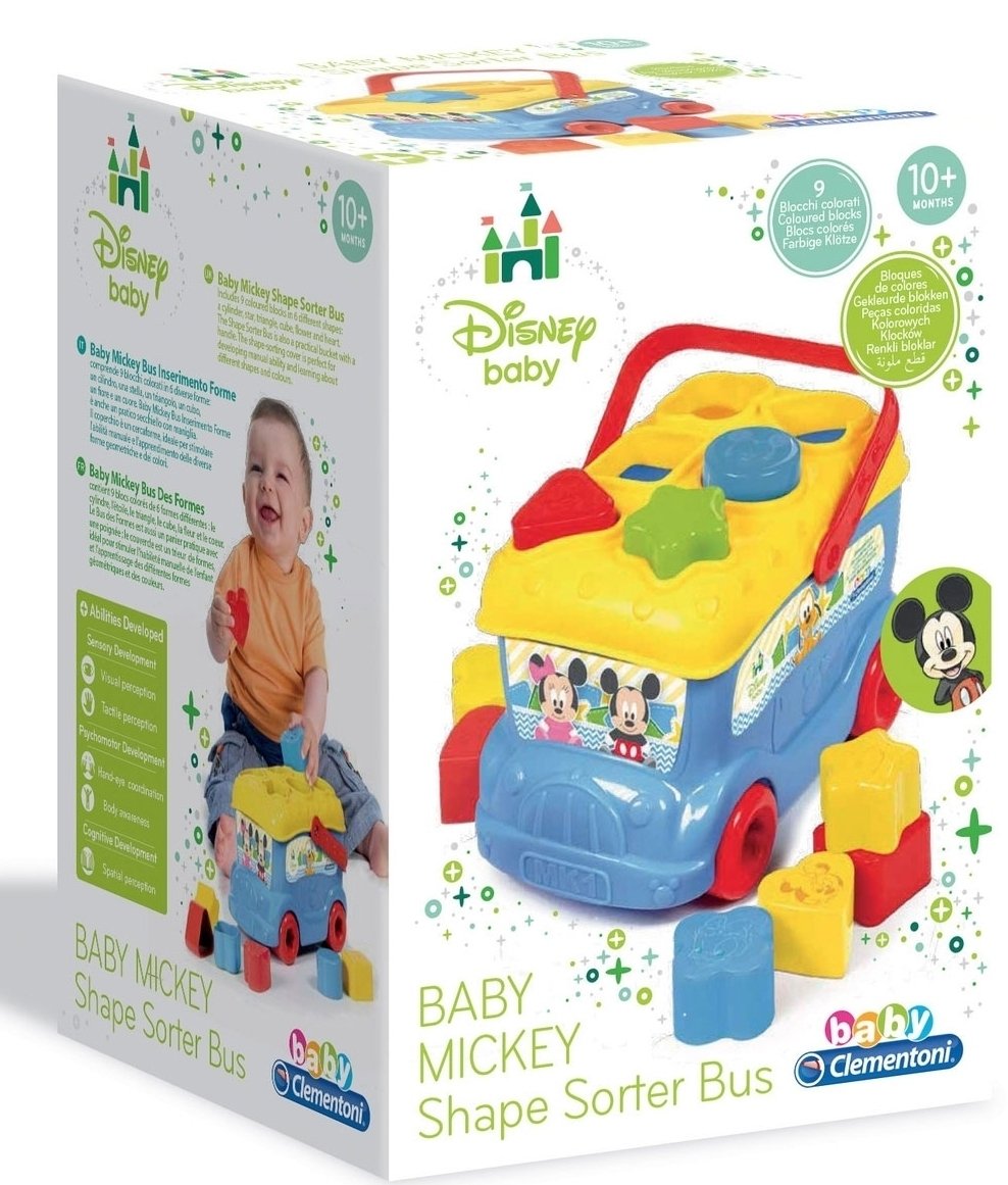 Φωτογραφία προϊόντος: Baby Clementoni Disney Beby Mickey Λεωφορειακι Με Σχηματα (1000-14395)