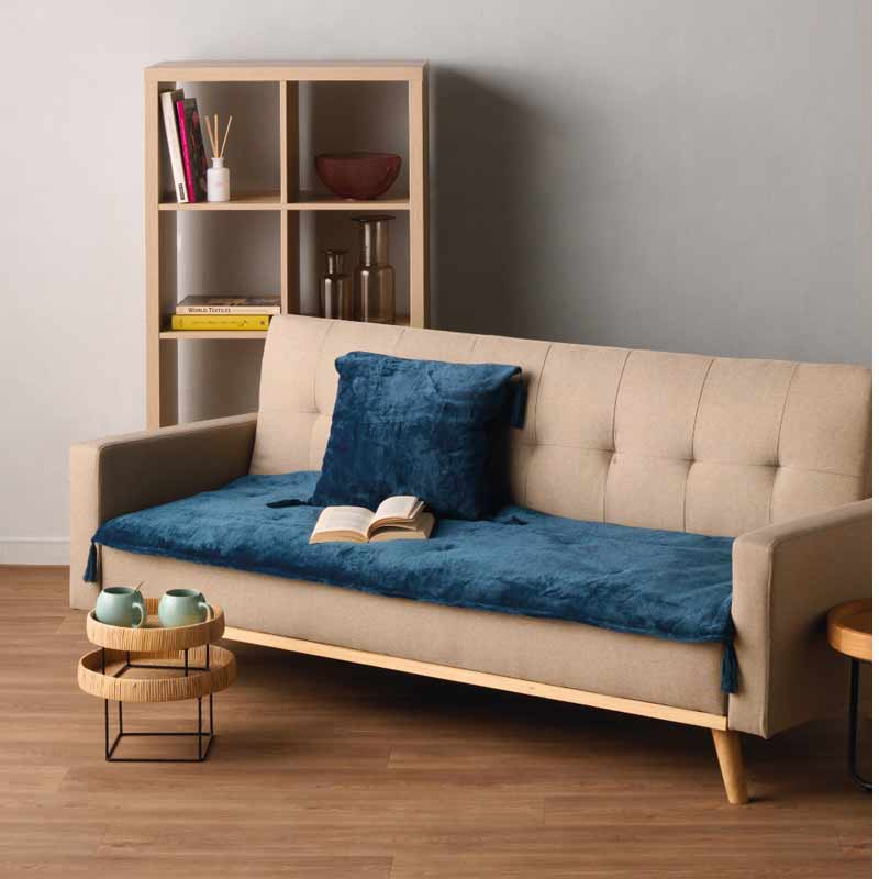 Φωτογραφία προϊόντος: Ριχτάρι FUTON Τριθέσιο KENTIA IVANNA 0125 NIGHT BLUE 79439 Μπλέ 75x190cm
