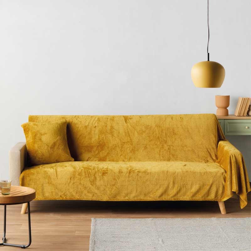 Φωτογραφία προϊόντος: Ριχτάρι Fleece Τριθέσιο KENTIA SYDNEY 28 MUSTARD 79349 Mustard 180x280cm