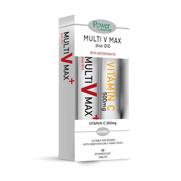 Φωτογραφία προϊόντος: POWER HEALTH Promo Multi V Max Plus Q10 20 Effer.tabs &amp; Vitamin C 500mg, 20 Effer.tabs