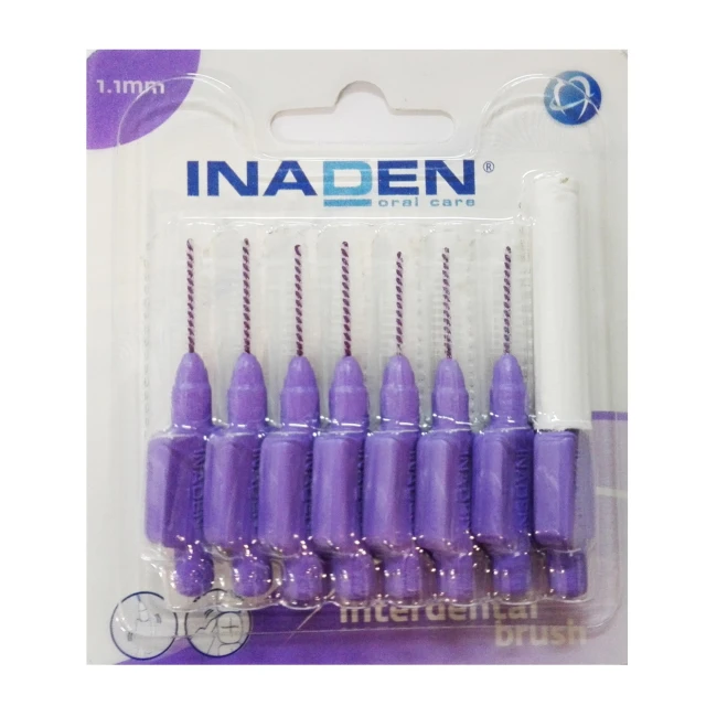 Φωτογραφία προϊόντος: INADEN Interdental Brush 1,1mm Μωβ Μεσοδόντια Βουρτσάκια 8τμχ