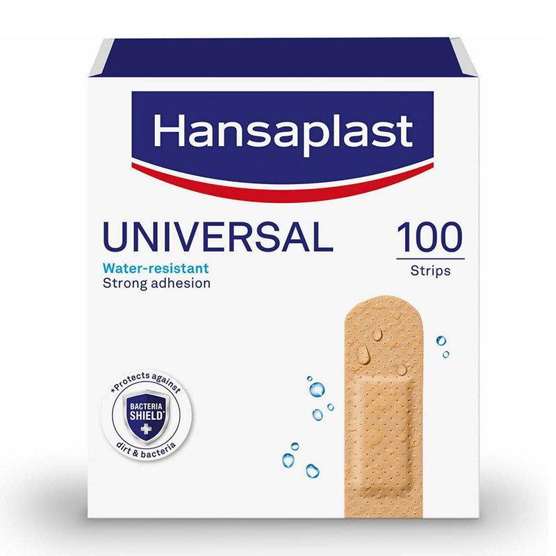 Φωτογραφία προϊόντος: HANSAPLAST Universal Family Pack Water Resistant Επιθέματα Ανθεκτικά στο Νερό (1,9cm x 7,2cm), 100τεμ