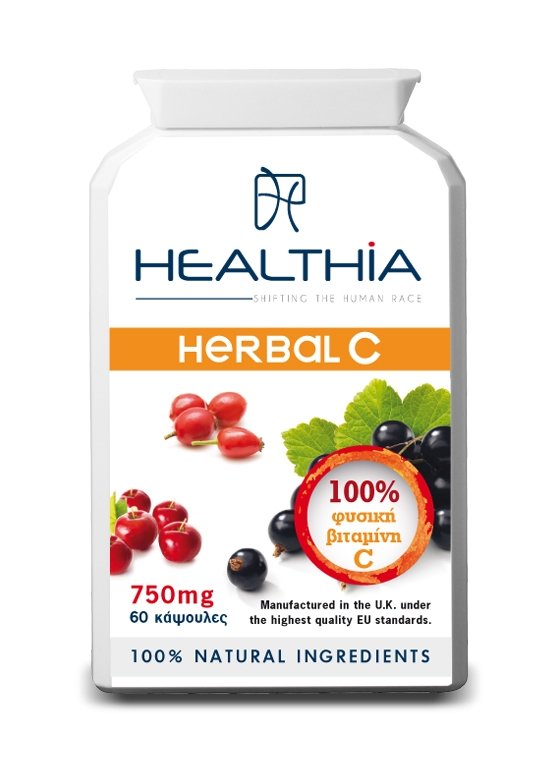 Φωτογραφία προϊόντος: HEALTHIA HERBAL C Vitamin 750mg, 60 caps