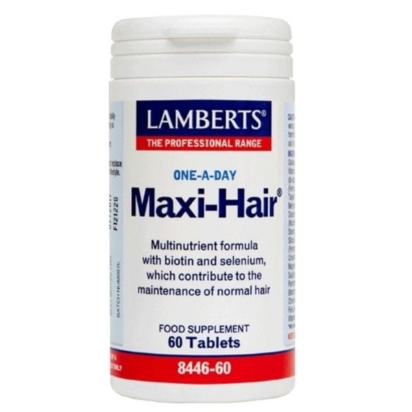 Φωτογραφία προϊόντος: LAMBERTS Maxi Hair New Formula για την Υγεία & την Εμφάνιση του Δέρματος & της Τρίχας, 60tabs