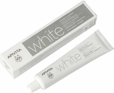 Φωτογραφία προϊόντος: APIVITA Natural Dental Care White Λευκαντική Οδοντόκρεμα με Γεύση Μαστίχας, 75ml