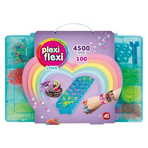 Φωτογραφία προϊόντος: As Company AS Plexi Flexi Love Μεγάλη Θήκη Με 4500 Λαστιχάκια & 100 Αξεσουάρ Για Ηλικίες 5+ Χρονών