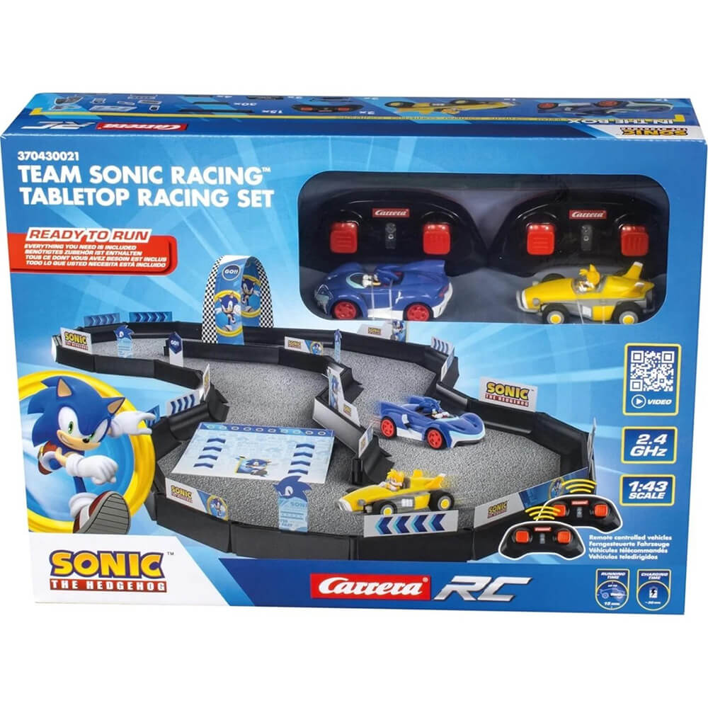Φωτογραφία προϊόντος: Carrera R/C Car: Team Sonic Racing™ Mini RC - 1:43 Tabletop Racing Set (370430021)