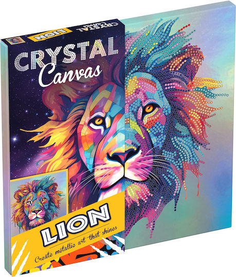Φωτογραφία προϊόντος: Hinkler CRYSTAL CREATIONS METALLIC FOIL CANVAS 30 X 30: LION