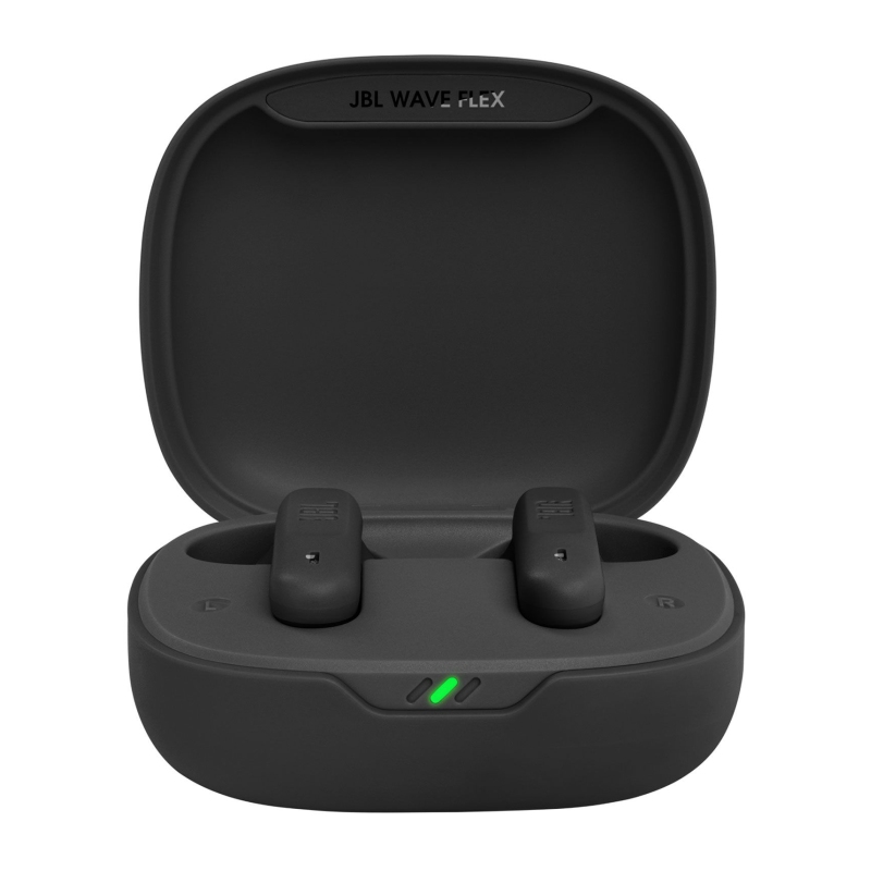 Φωτογραφία προϊόντος: HANDS FREE BLUETOOTH JBL WAVE FLEX (6925281953484) BLACK 2YRS & CHARGING CASE