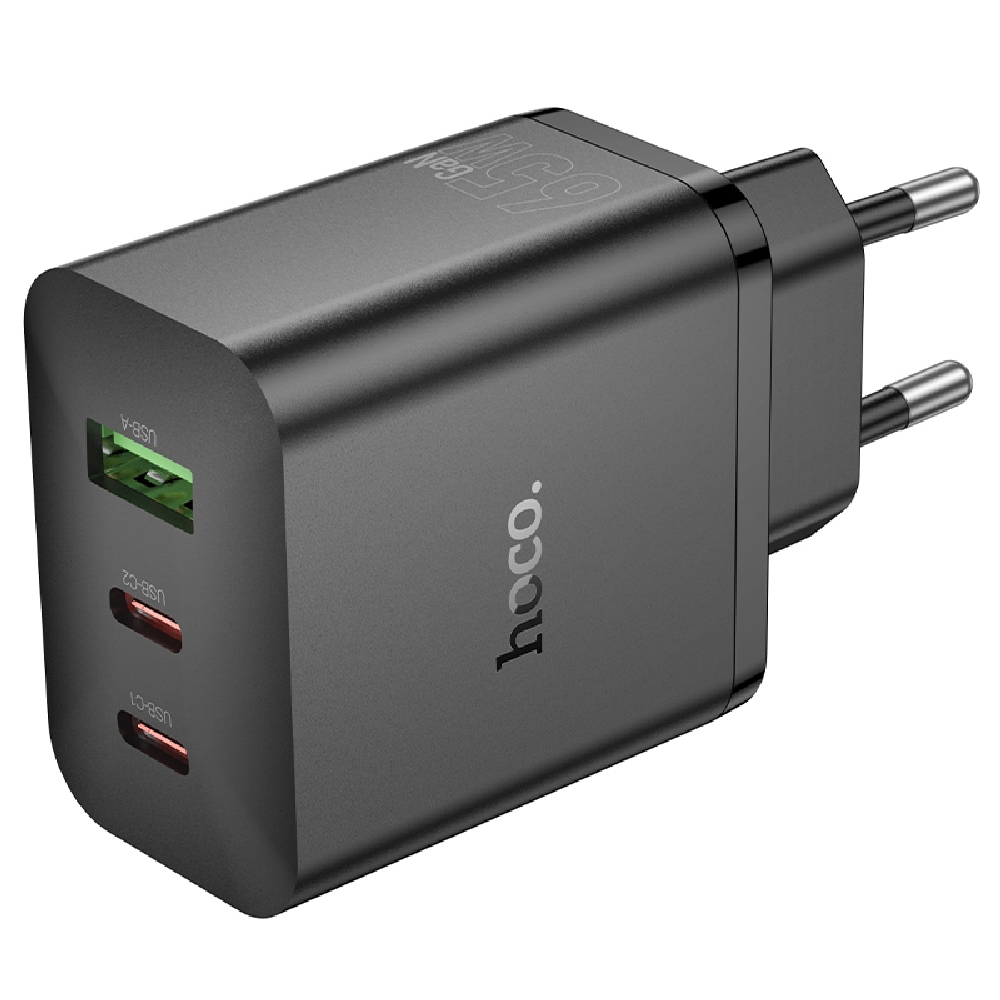 Φωτογραφία προϊόντος: ΦΟΡΤΙΣΤΗΣ HOCO N51 65W GAN USB-A &amp; 2xUSB-C