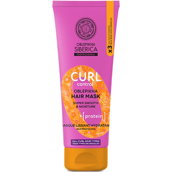 Φωτογραφία προϊόντος: NATURA SIBERICA Oblepikha Curl Control Hair Mask Μάσκα Μαλλιών για Μπούκλες, 200ml